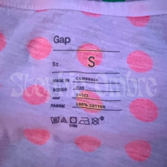 Gap neon Pink Polka Dot tank top size small - Picture 2 of 2